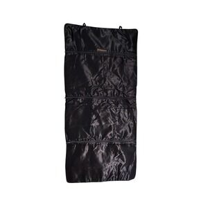 Donna Karan New York Black Satin Tri-Fold Hanging Jewelry Accessory Organizer